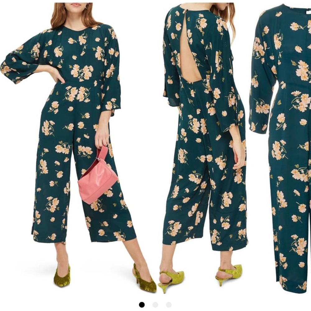 TOPSHOP Floral Print Jumpsuit